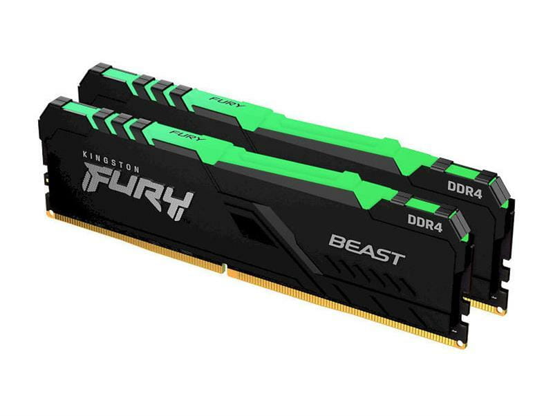 Модуль пам`ятi DDR4 2x16GB/3600 Kingston Fury Beast RGB Black (KF436C18BBAK2/32)