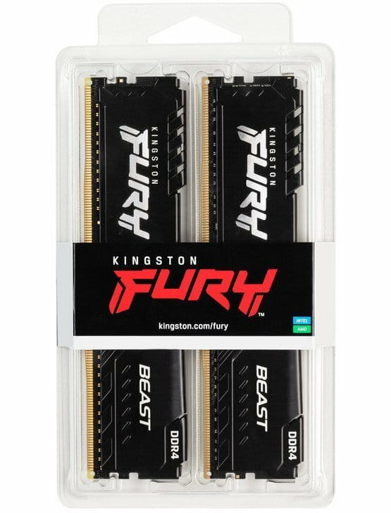Модуль памяти DDR4 2x16GB/3733 Kingston Fury Beast Black (KF437C19BB1K2/32)