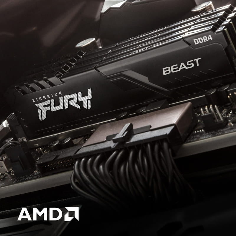 Модуль памяти DDR4 8GB/2666 Kingston Fury Beast Black (KF426C16BB/8)