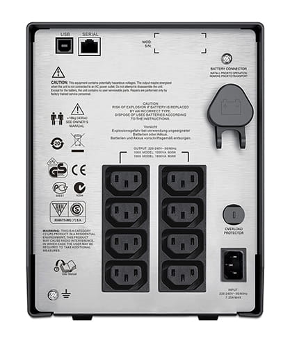 ИБП APC Smart-UPS 1500VA, Lin.int., AVR, 8 х IEC, USB, металл (SMC1500I)