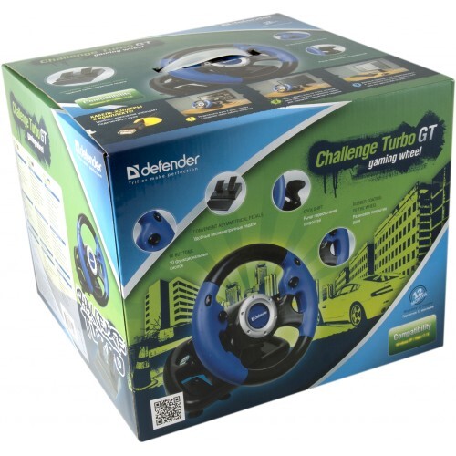 Кермо  Defender Challenge Turbo GT (64350) Black-Blue USB