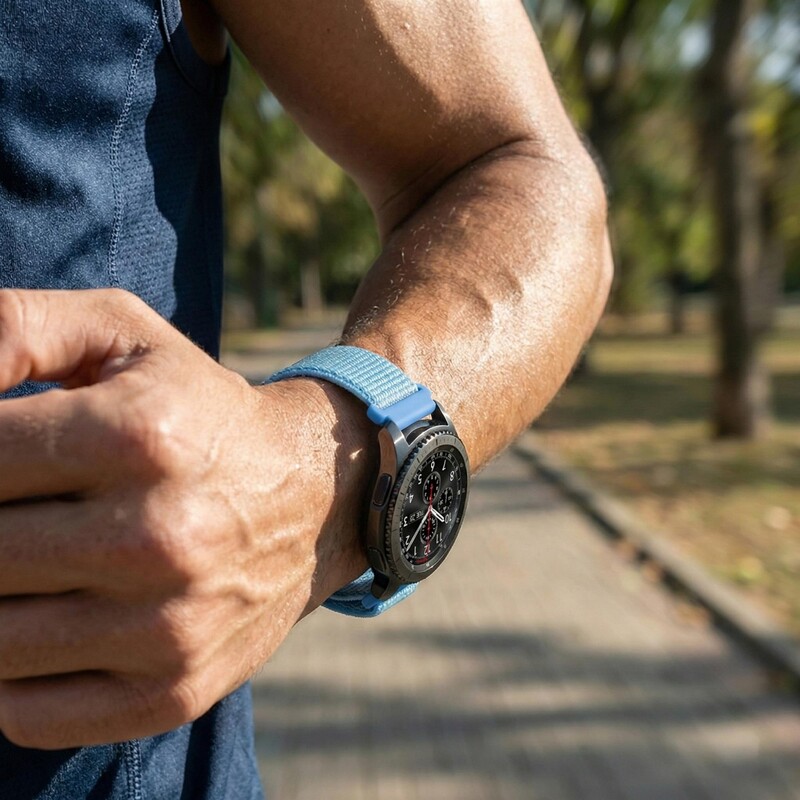Ремешок BeCover Nylon Style для Honor MagicWatch 2/Huawei Watch 3 Pro Classic 46mm Aqua Blue (715003)