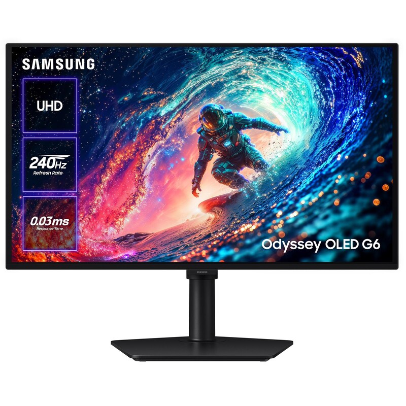 Монiтор Samsung 27" Odyssey G6 (LS27HG610SIXUA) OLED Black 240Hz