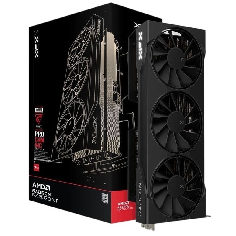 Видеокарта AMD Radeon RX 9070 XT 16GB GDDR6 Swift Triple Fan Gaming Edition XFX (RX-97TSWF3B9)