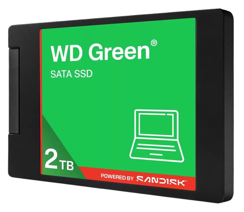 Накопитель SSD 2TB WD Green 2.5 SATAIII 3D NAND (WDS200T5G0A-00CPT0)