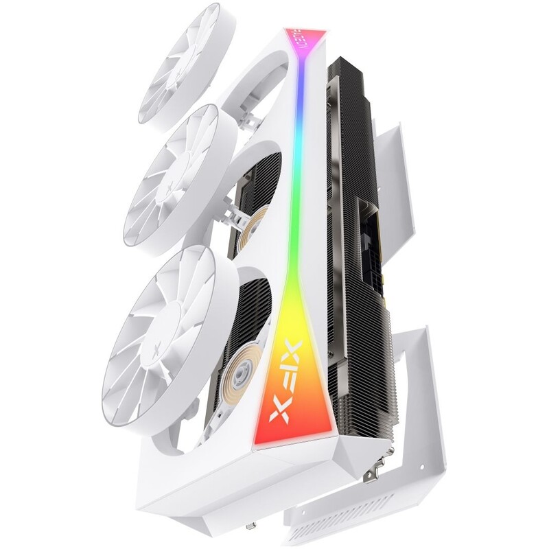 Видеокарта AMD Radeon RX 9070 XT 16GB GDDR6 Mercury OC Magnetic Air Edition With RGB White XFX (RX-97TMARGW9)