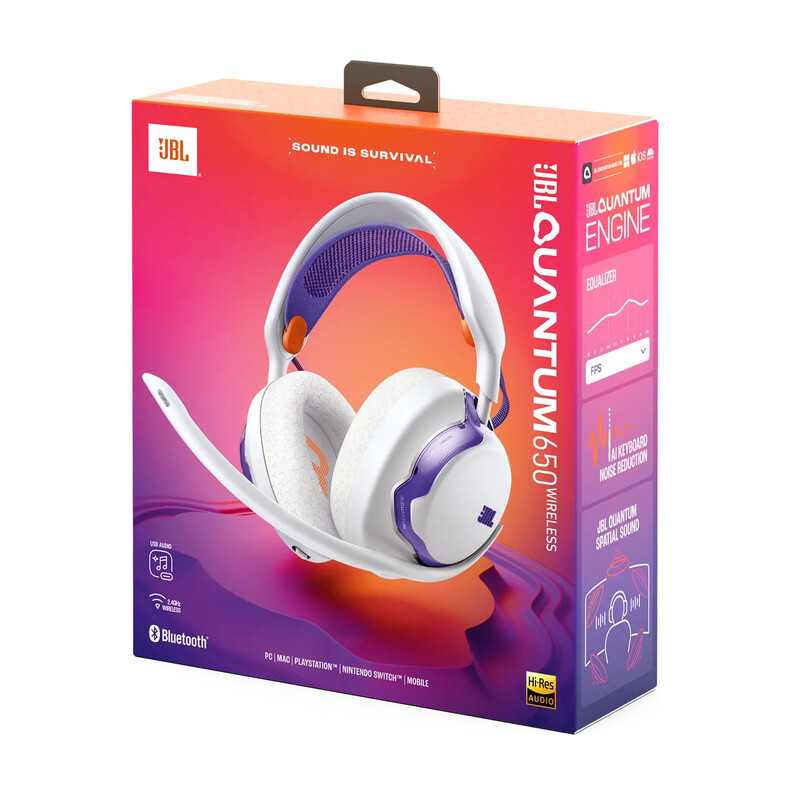 Bluetooth-гарнітура JBL Quantum 650 White (JBLQTUM650WHT)