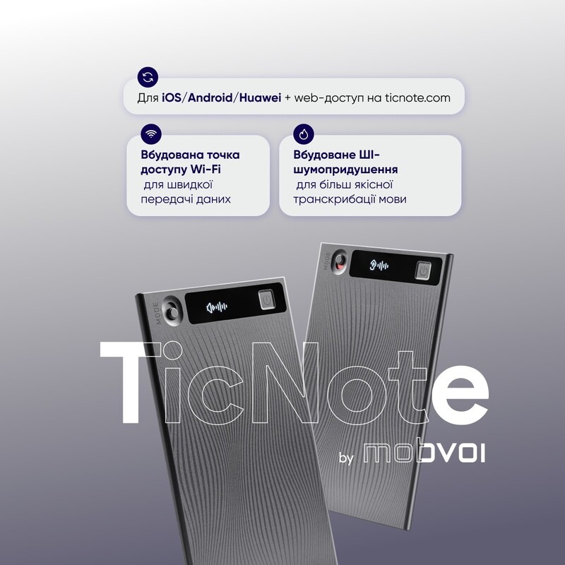 Диктофон Mobvoi TicNote с АІ NE-79
