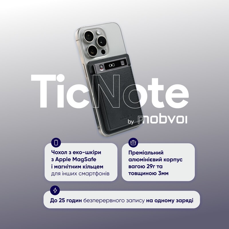 Диктофон Mobvoi TicNote с АІ NE-79