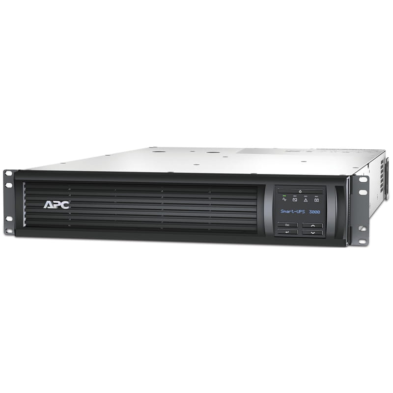 Джерело безперебійного живлення APC Smart-UPS 3000VA LCD, Lin.int., 9 x IEC, USB, RJ-45, LCD, металл (SMT3000RMI2U)