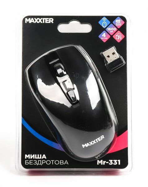 Мышь беспроводная Maxxter Mr-331 Black