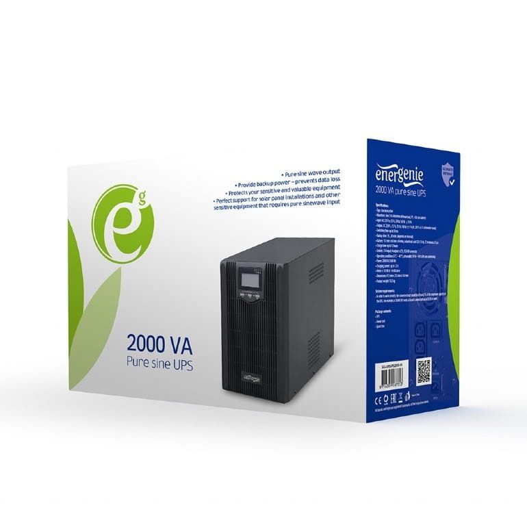 ИБП EnerGenie EG-UPS-PS2000-01 2000VA, Line Int., AVR, 3xIEC, металл