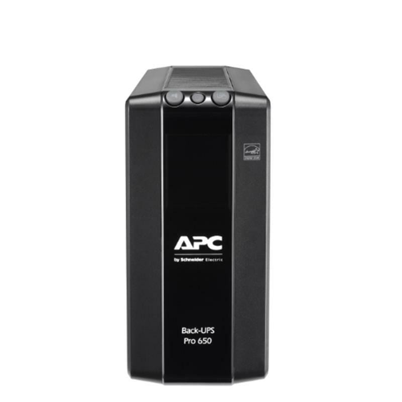 ИБП APC Back-UPS Pro BR 650VA, Lin.Int., AVR, 6 х IEC, LCD, USB, RJ-45, металл (BR650MI)