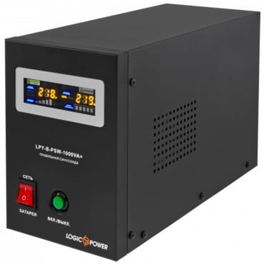 Джерело безперебійного живлення LogicPower LPY-B-PSW-1000VA+ (700Вт)10A/20A, з правильною синусоїдою 12V