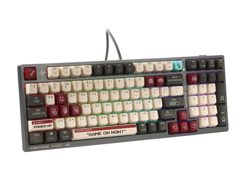 Клавіатура бездротова Bloody WS98 Pixels Red