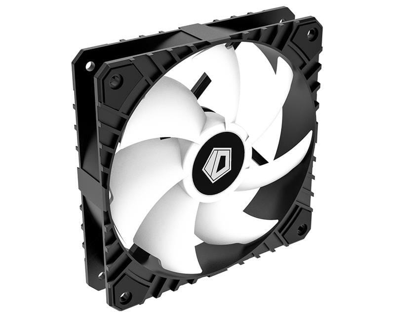 Вентилятор ID-Cooling WF-12025-SD-W, 120x120x25мм, 3-pin, черный с белым