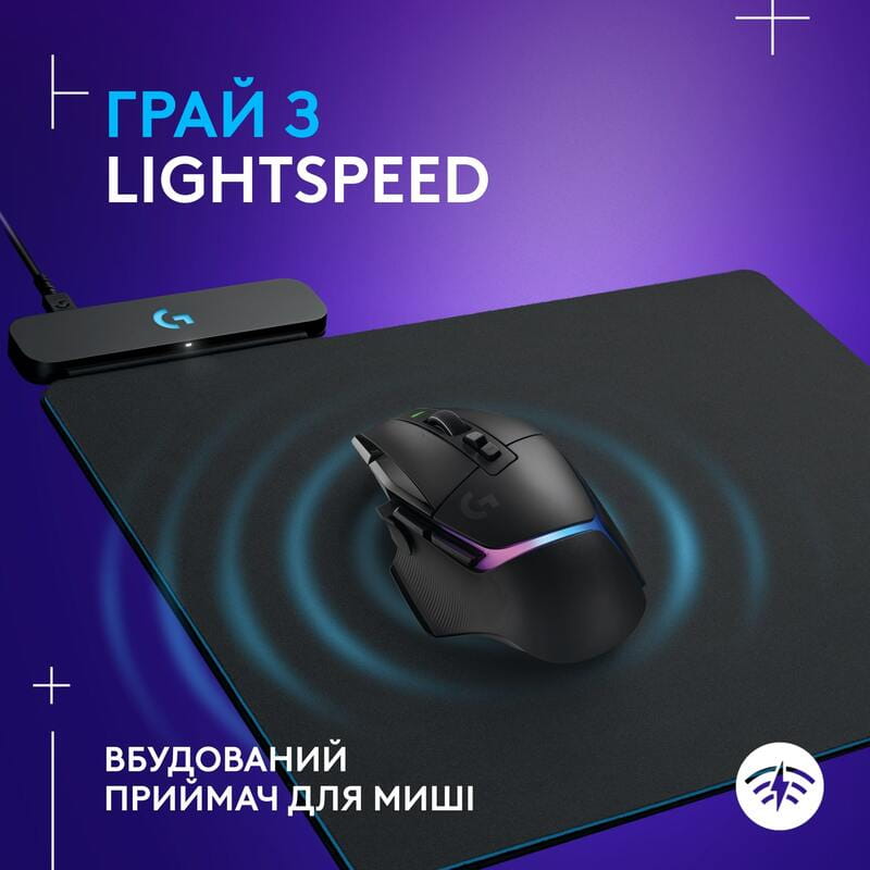 Игровая поверхность с системой беспроводной зарядки для мышей Logitech PowerPlay Black (943-000110)