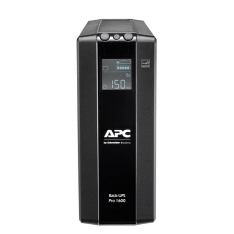 ИБП APC Back-UPS Pro BR 1600VA, Lin.Int., AVR, 8 х евро, LCD, USB, RJ-11, RJ-45, металл (BR1600MI)