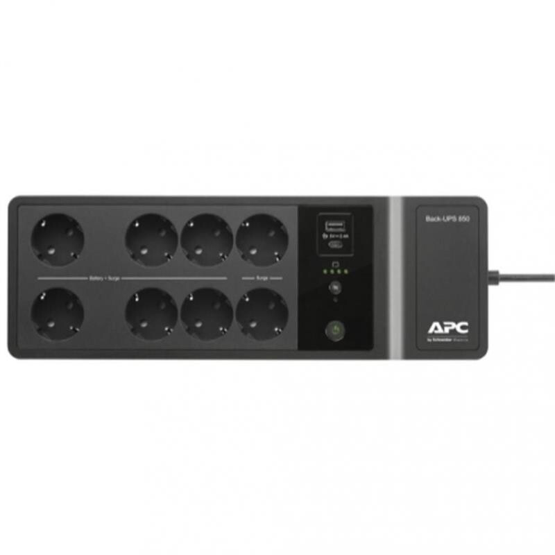 ИБП APC Back-UPS 650VA, Off-line, 8 х Schuko, USB, RS-232, пластик (BE650G2-RS)