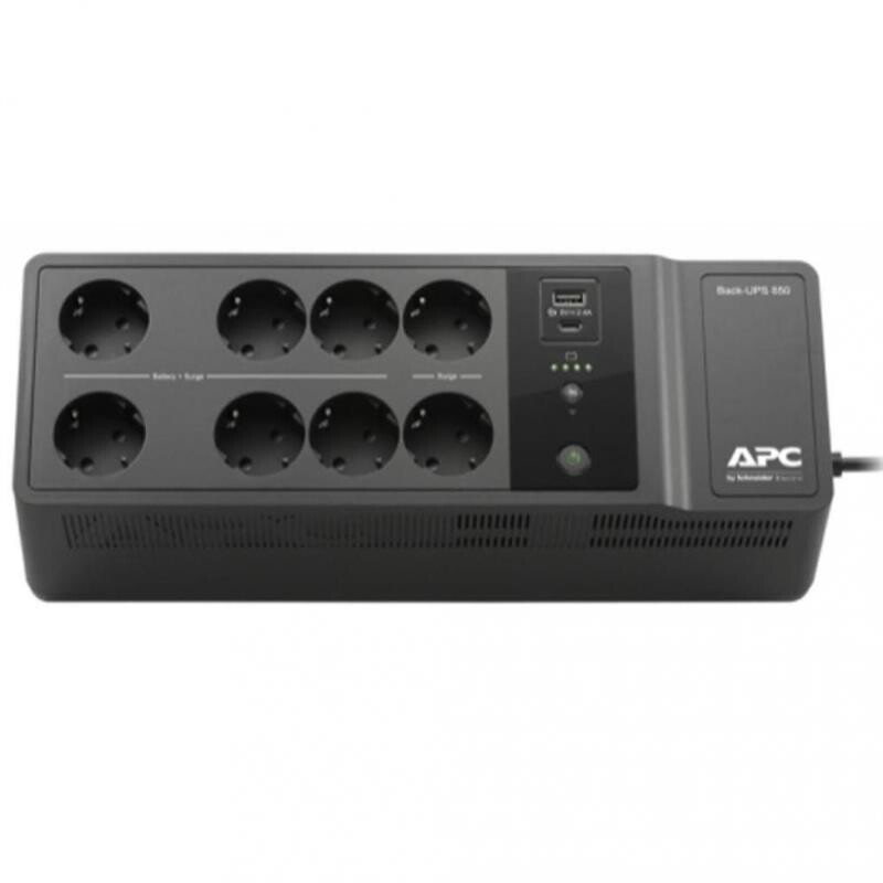 ИБП APC Back-UPS 650VA, Off-line, 8 х Schuko, USB, RS-232, пластик (BE650G2-RS)