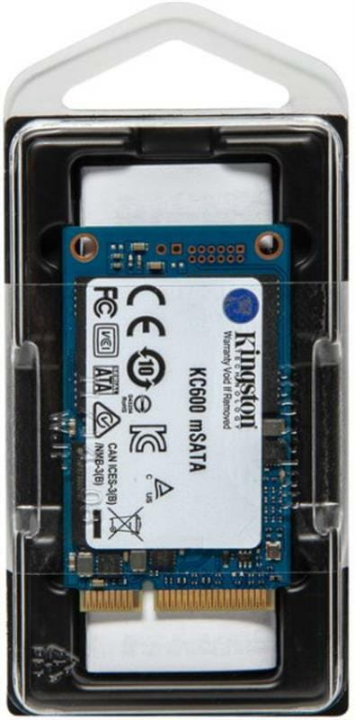 Накопитель SSD  512GB Kingston KC600 mSATA SATAIII 3D TLC (SKC600MS/512G)