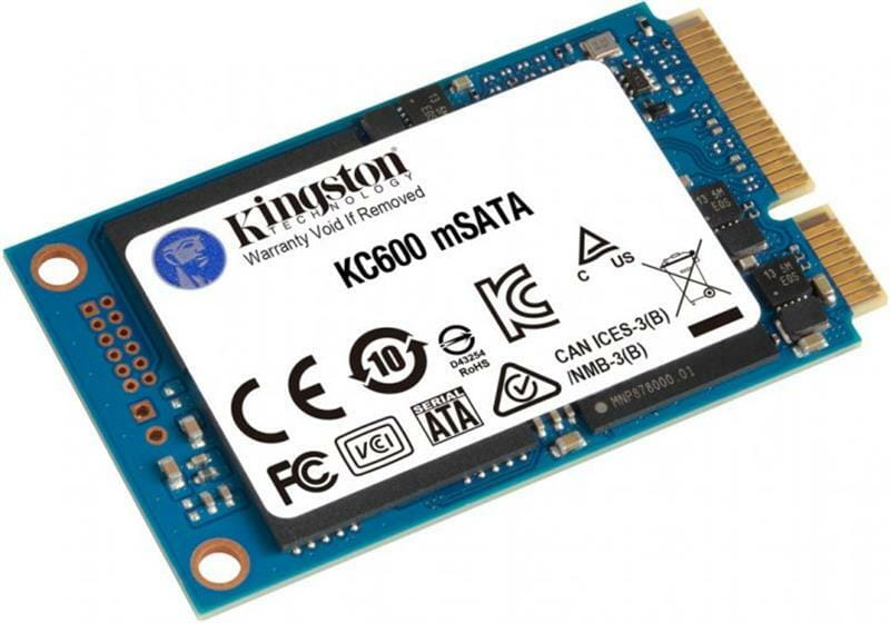 Накопитель SSD  512GB Kingston KC600 mSATA SATAIII 3D TLC (SKC600MS/512G)