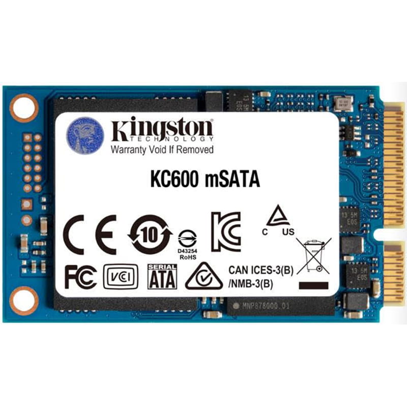 Накопитель SSD  512GB Kingston KC600 mSATA SATAIII 3D TLC (SKC600MS/512G)