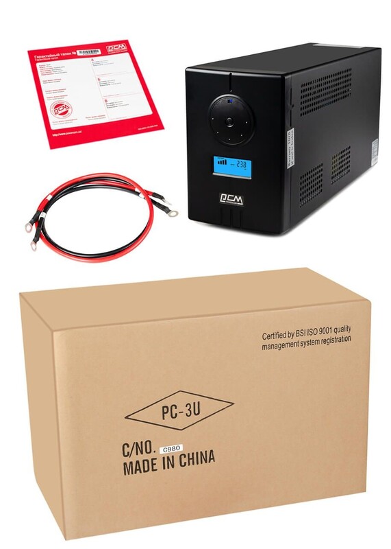 Джерело безперебійного живлення  Powercom 800VA/480W, Lin.int, AVR, 2 x Schuko, USB (INF-800)