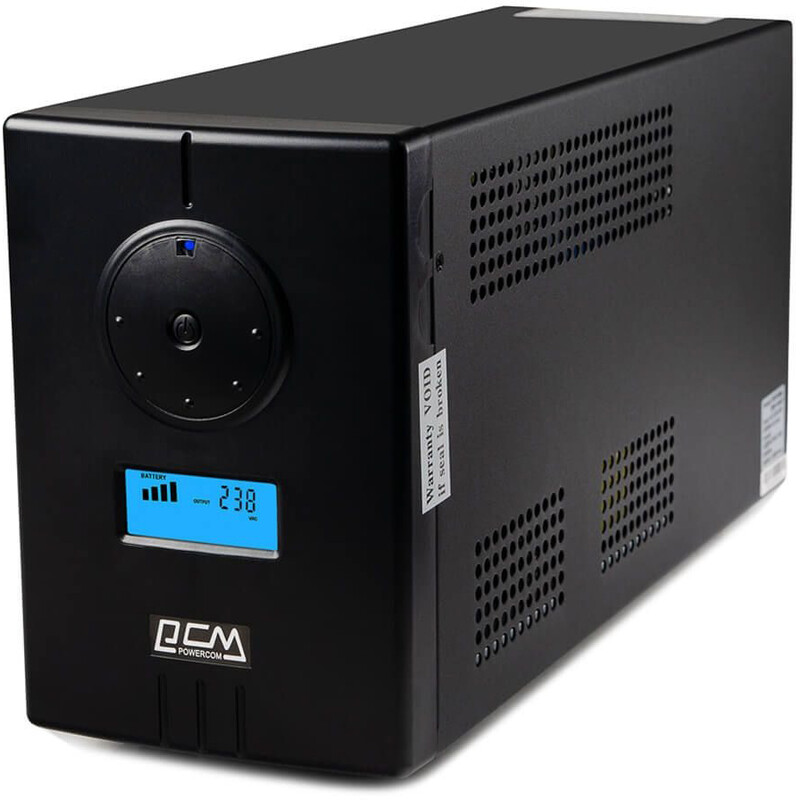 Джерело безперебійного живлення  Powercom 800VA/480W, Lin.int, AVR, 2 x Schuko, USB (INF-800)