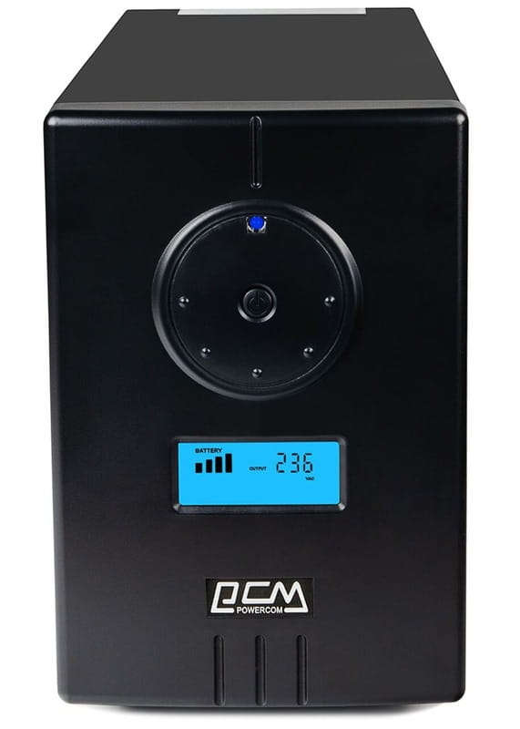 Джерело безперебійного живлення  Powercom 800VA/480W, Lin.int, AVR, 2 x Schuko, USB (INF-800)