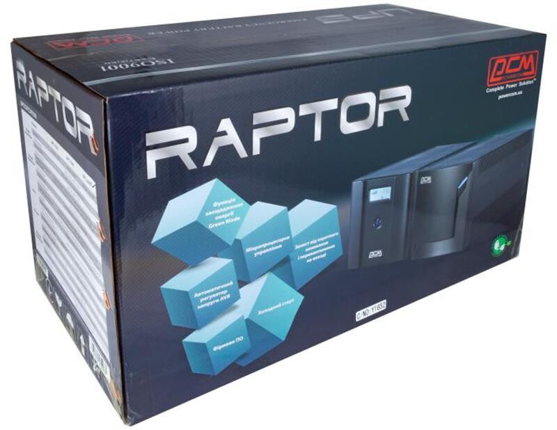ИБП Powercom RPT-1500AP, 4xSchuko, LCD (00210225)