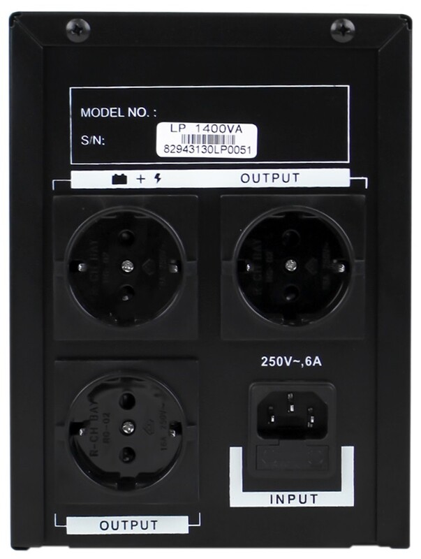 ИБП LogicPower LP-1400VA, Lin.int., AVR, 3 x евро, металл