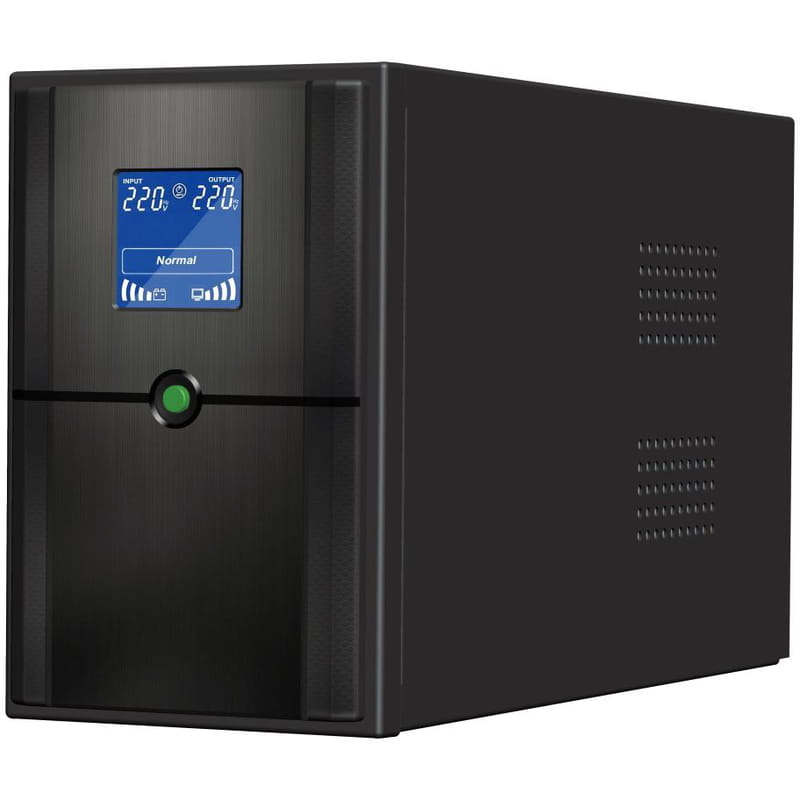 ИБП FrimeCom SL-1KL, Line Int., AVR, 2 x евро, LCD, металл (под внеш. АКБ, с правильной синусоидой)