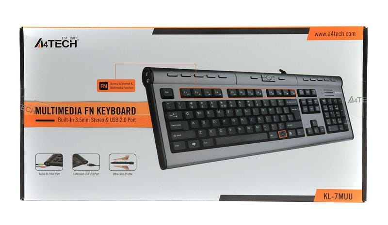 Клавіатура A4Tech KL-7MUU Ukr Silver/Grey