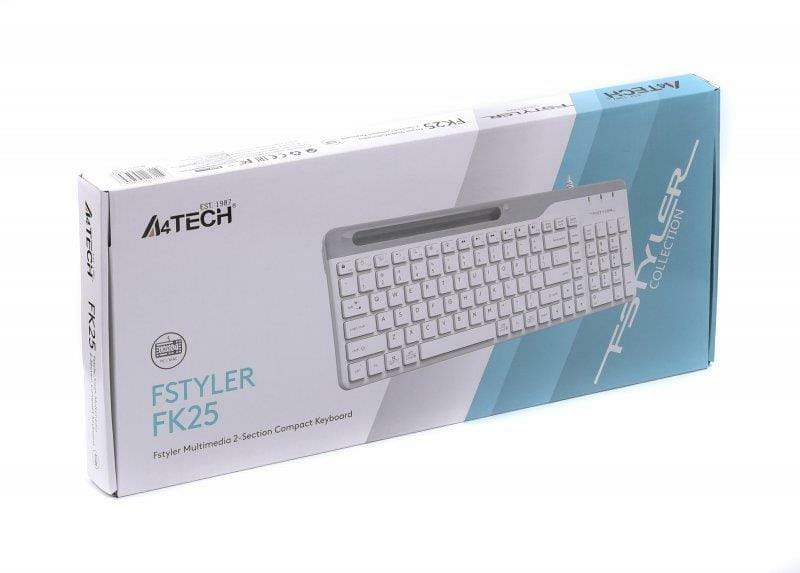 Клавиатура A4Tech Fstyler Ukr FK25 White