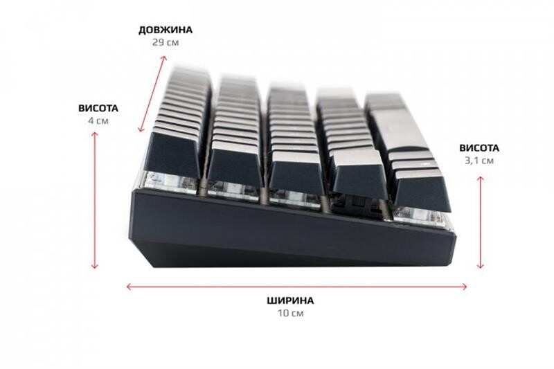 Клавиатура беспроводная Motospeed CK62 Outemu Blue Black (mtck62bmb)