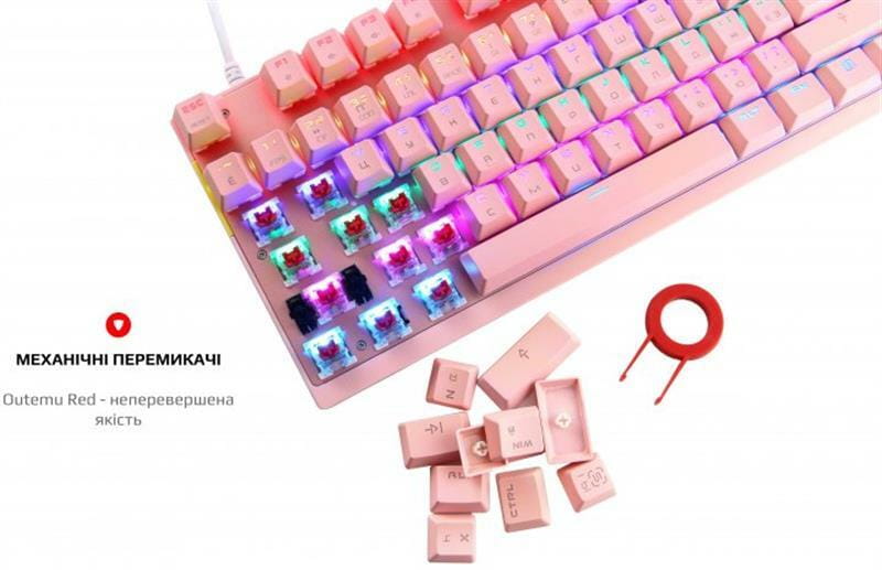 Клавіатура Motospeed K82 Outemu Red Pink (mtk82pmr)