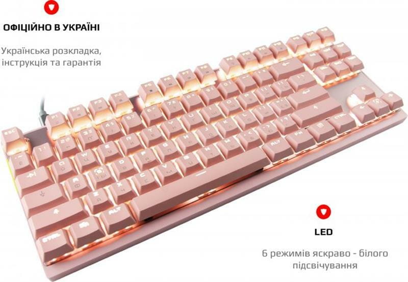 Клавиатура беспроводная Motospeed GK82 Outemu Red Pink (mtgk82pmr)