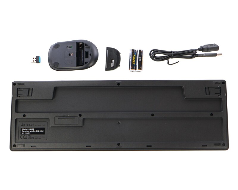 Комплект (клавиатура, мышь) беспроводной A4Tech FG1200 Black
