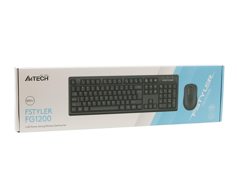 Комплект (клавиатура, мышь) беспроводной A4Tech FG1200 Black