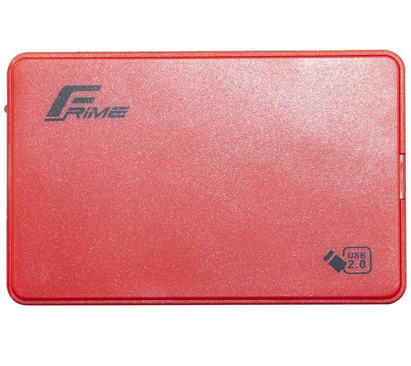Внешний карман Frime SATA HDD/SSD 2.5", USB 2.0, Plastic, Red (FHE15.25U20)