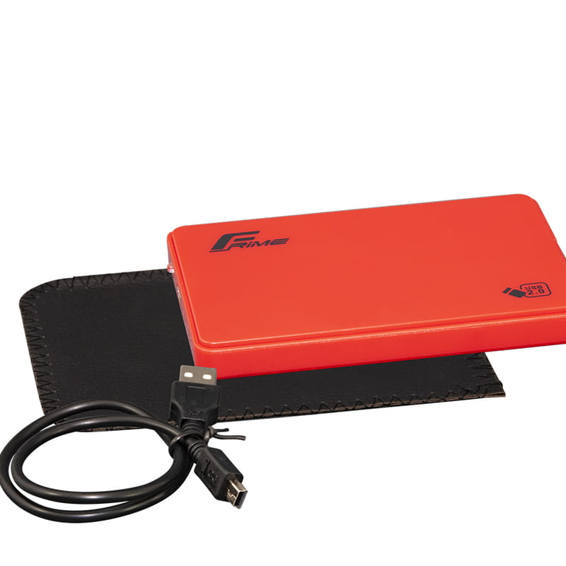 Внешний карман Frime SATA HDD/SSD 2.5", USB 2.0, Plastic, Red (FHE15.25U20)