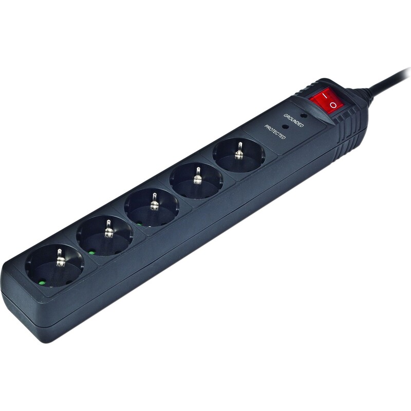 Мережевий фільтр EnerGenie SPG5-C-15 5 розеток, 4,5 м, Black