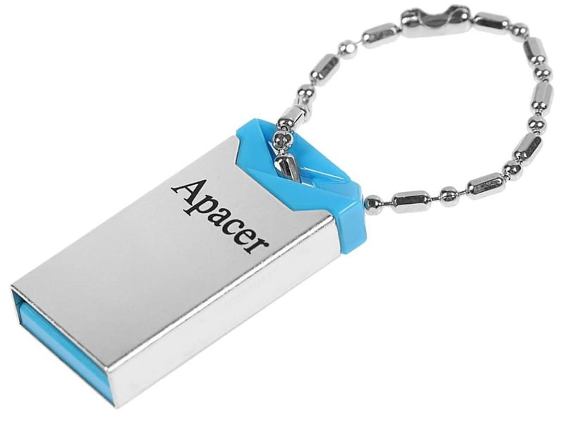 Флеш-накопитель USB 64GB Apacer AH111 Silver/Blue (AP64GAH111U-1)