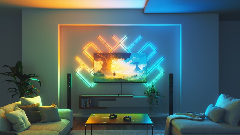 Набор адаптивной Ambilight подсветки Nanoleaf 4D Screen Mirror + Lightstrip Kit для ТВ и мониторов до 65" (NF082K02-40LS)