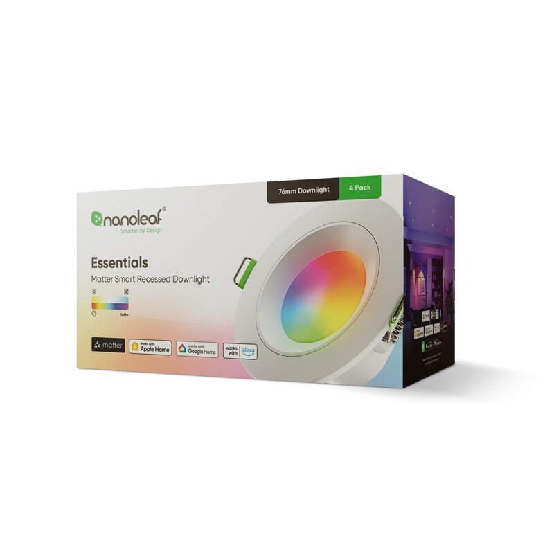 Світильник стельовий Nanoleaf Essentials Matter Smart Recessed Downlight, 6 Вт, Apple Homekit - 4 шт.