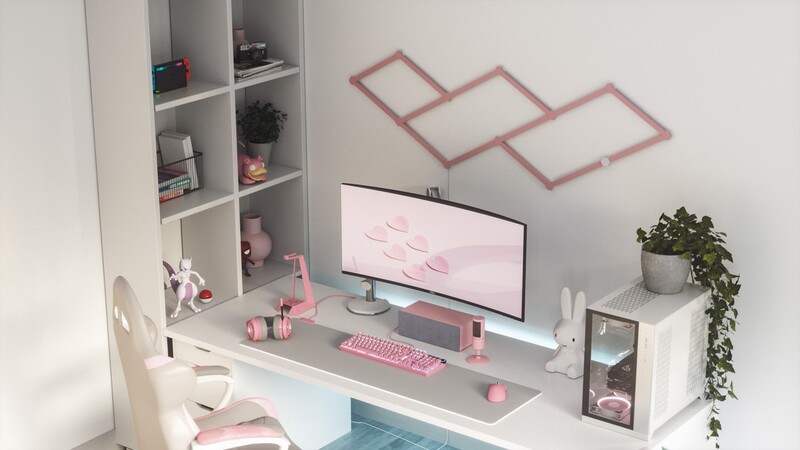 Накладка Nanoleaf Lines Skins Matte Pink, 9 шт. (NL59-0001PM-9PK)