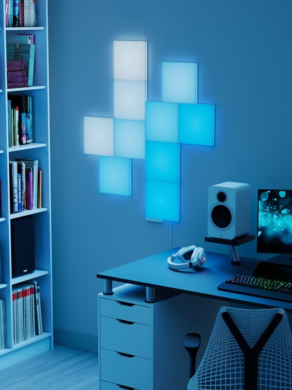 Комплект панелей Nanoleaf Blocks Squares Add-On Kit з підтримкою HomeKit і Matter, 2 шт. (N8100E00-2BS)