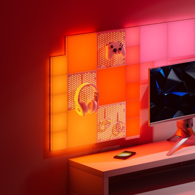 Комплект панелей Nanoleaf Blocks Squares Add-On Kit з підтримкою HomeKit і Matter, 2 шт. (N8100E00-2BS)