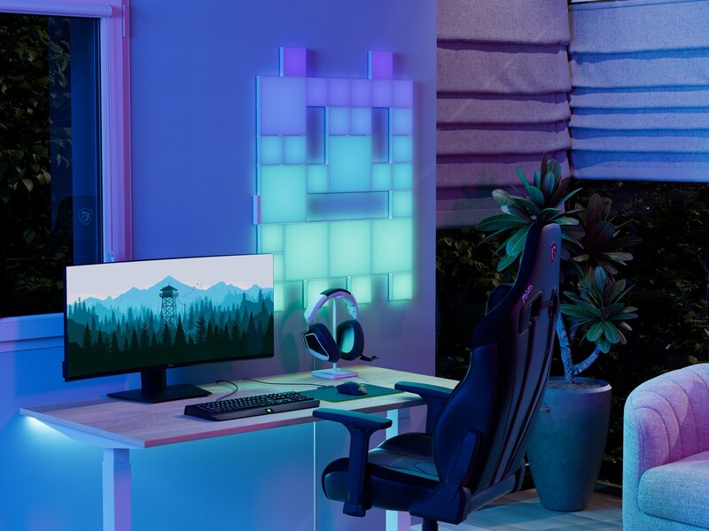 Комплект панелей Nanoleaf Blocks Small Squares Add-On Kit з підтримкою HomeKit і Matter, 4 шт. (N8100E00-4SS)